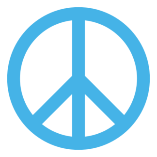 Peace Sign Decal (Baby Blue)